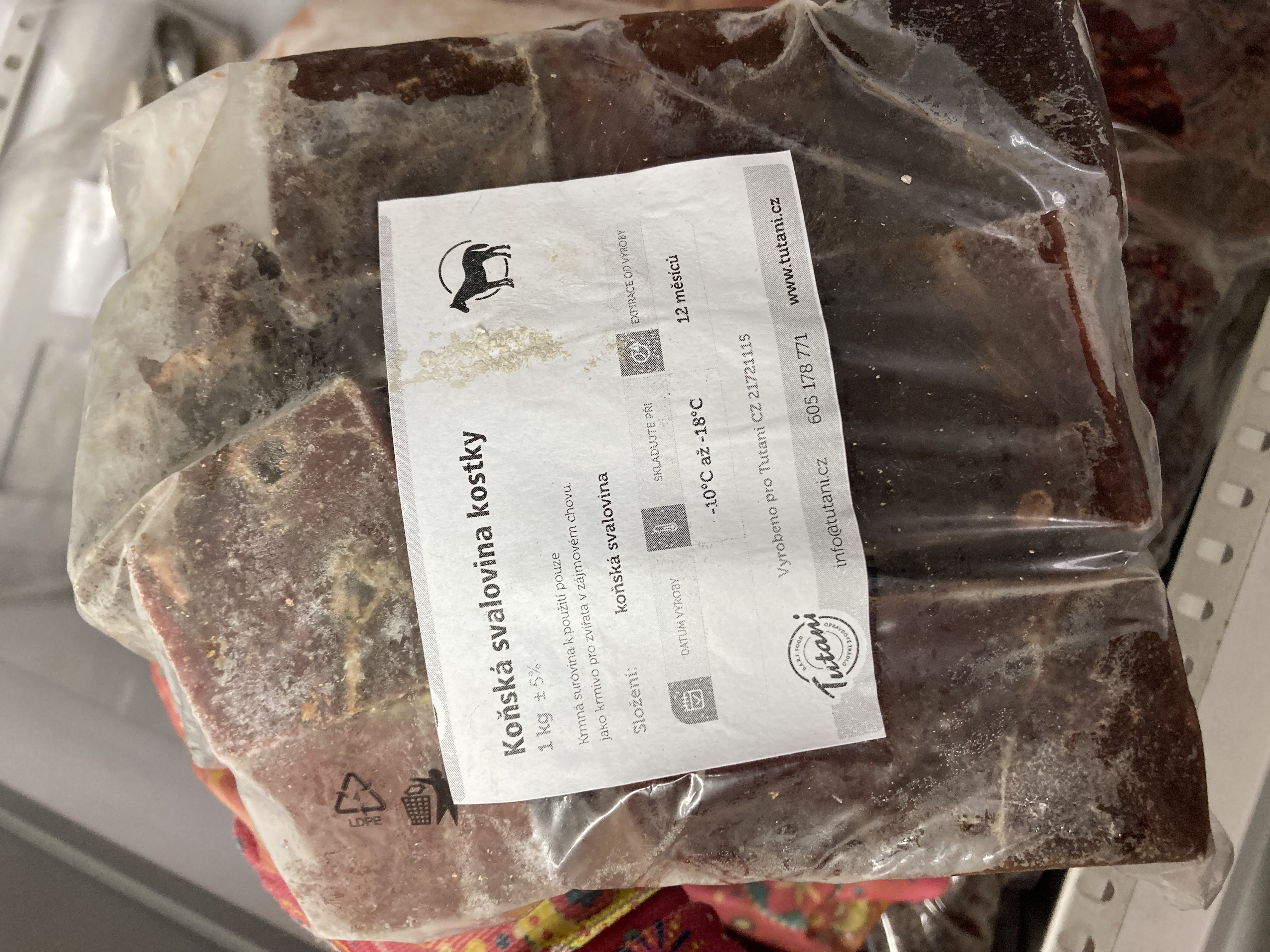 Koňská svalovina kostky 1kg